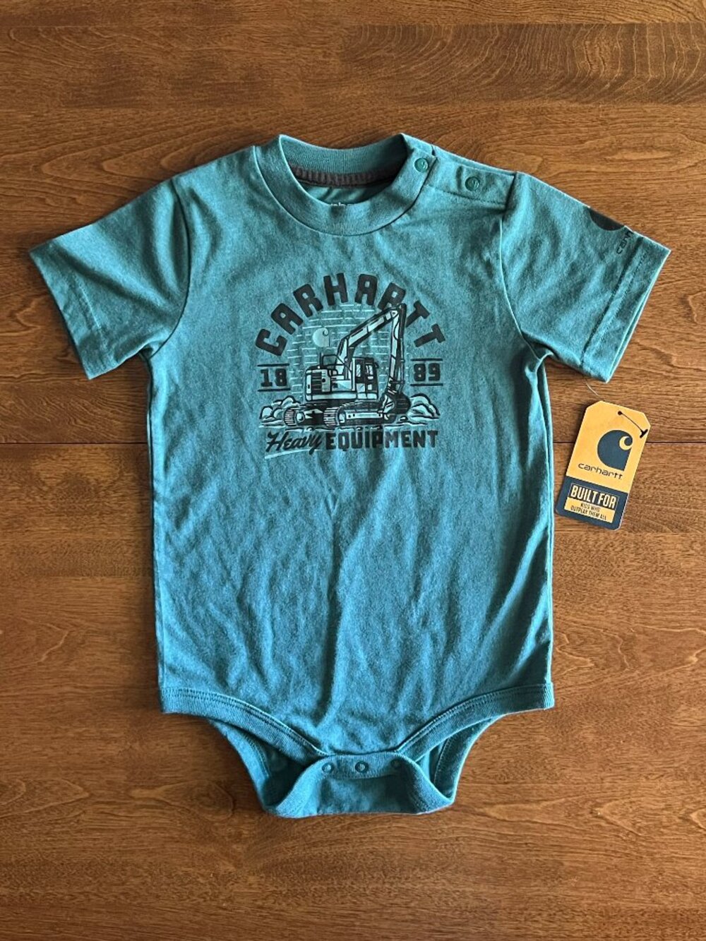 Carhartt green construction bodysuit 24m NWT